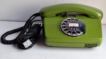 Joli ancien téléphone vintage vert avec compteur (rare) beschikbaar voor biedingen
