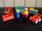 Fisher price, groot nursery set met baby'tje, mama.*Vintage*, Ophalen of Verzenden