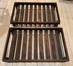 Japanse theetafels/dienbladen 53x33cm, Ophalen, Gebruikt, Rechthoekig, Hout