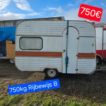 Caravan 750kg rijbewijs B foodtruck tuinhuis bouw oldtimer  beschikbaar voor biedingen