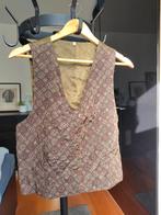 Gilet de costume à imprimé baroque bordeaux, Enlèvement ou Envoi, Porté, Taille 48/50 (M), Rouge