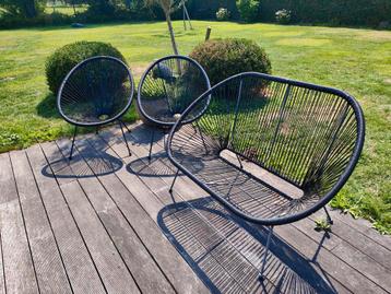 Loungeset zwart beschikbaar voor biedingen