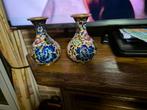 Prachtige Chinese Cloisonne bloemmotief vazen, Antiek en Kunst, Ophalen of Verzenden