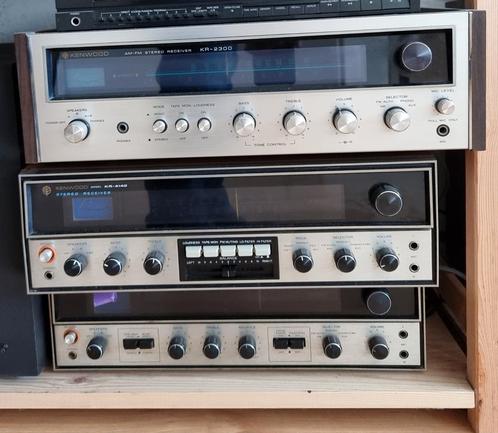 Kenwood KR-2300 - KR-3130 KR-4140 Glasscase 70s vintage, Audio, Tv en Foto, Versterkers en Ontvangers, Zo goed als nieuw, Ophalen of Verzenden