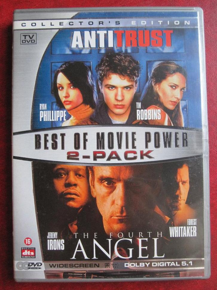 Antitrust + the fourth angel (2 disc), Cd's en Dvd's, Dvd's | Thrillers en Misdaad, Zo goed als nieuw, Actiethriller, Boxset, Vanaf 16 jaar