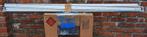 2 Verduisteringsgordijnen 117cm x 115cm voor Velux dakramen, Huis en Inrichting, Crème, 100 tot 150 cm, 100 tot 150 cm, Gebruikt