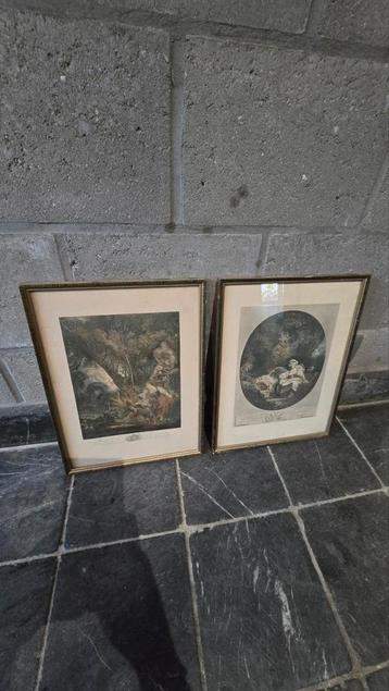Lithographie, dessin, impression sur papier, La Chasse et La, Enlèvement ou Envoi