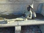 statue d un lutin ou troll en bronze endormi sur une cruche, Jardin & Terrasse, Autres matériaux, Ange, Enlèvement ou Envoi, Neuf