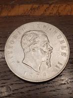 5 Lire 1876 R VITTORIO EMANUELE II KM#8.4, Ophalen of Verzenden, Italië, Losse munt, Zilver