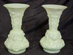 Large French Art Nouveau Light Green Glass Vase, 1900s 2 stu, Ophalen of Verzenden