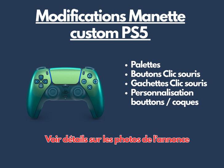 Manettes customs Ps5 Dualsense / Edge, Consoles de jeu & Jeux vidéo, Consoles de jeu | Sony Consoles | Accessoires, Neuf, PlayStation 5