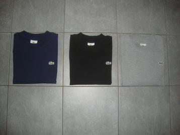 3 x lacoste t-shirts lange mouwen maat medium nieuw beschikbaar voor biedingen