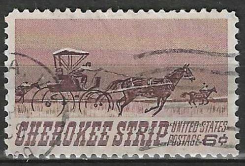 USA 1968 - Yvert 863 - Cherokee Strip van Kansas (ST), Timbres & Monnaies, Timbres | Amérique, Affranchi, Envoi
