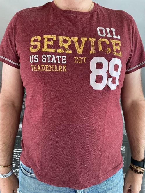 bordeaux T-shirt Angelo Litrico XL, Kleding | Heren, T-shirts, Zo goed als nieuw, Overige maten, Overige kleuren, Verzenden
