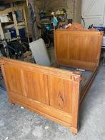 Antiek eikenbed twijfelaar, Huis en Inrichting, Slaapkamer | Bedden, Gebruikt, Bruin, 140 cm, Twijfelaar