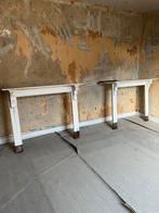 Houten schouwmantel 2 stuks, Antiek en Kunst, Ophalen