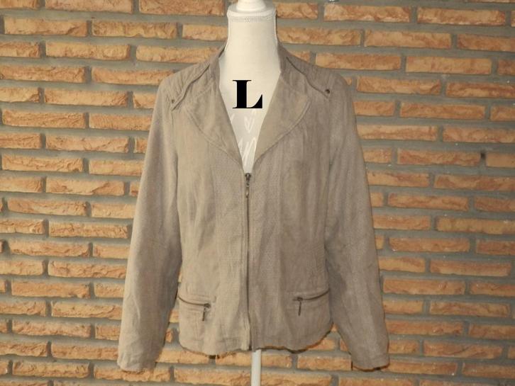(103)- veste femme t.L brun clair - M&S -, Kleding | Dames, Jassen | Zomer, Zo goed als nieuw, Maat 38/40 (M), Bruin, Ophalen of Verzenden