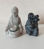 NIEUW 2 Boeddha beelden grijs en zwart, Huis en Inrichting, Woonaccessoires | Boeddhabeelden, Nieuw, Ophalen of Verzenden