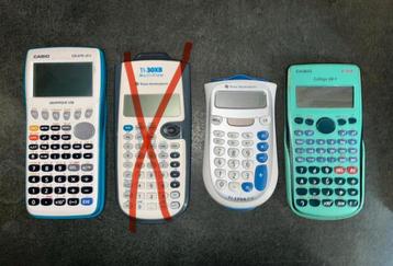 Rekenmachines Casio en Texas Instrument  beschikbaar voor biedingen