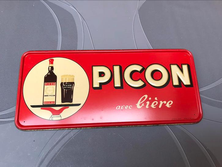 Picon metalen reclamebord, Verzamelen, Merken en Reclamevoorwerpen, Zo goed als nieuw, Reclamebord, Ophalen of Verzenden