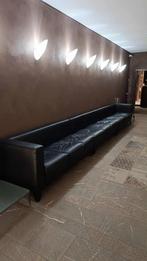 ZANOTTA lounge - Bisanzio - 9 modulaire stoelen - zwart leer, Huis en Inrichting, Ophalen, Gebruikt, Leer