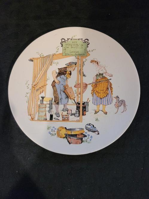 oud dessertbord sarreguemines kinderen richard, Antiek en Kunst, Antiek | Keramiek en Aardewerk, Ophalen of Verzenden