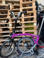 BromptonM6R mauve 6versnellingen USB-verlichting nieuwstaat, Fietsen en Brommers, Ophalen, Brompton, 14 tot 16 inch, Versnellingen