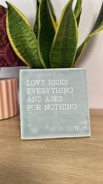 Tegel met tekst, Ophalen of Verzenden, Nieuw