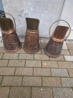 lot 3 koperen parapluhouder +-52 cm hoog, Antiek en Kunst