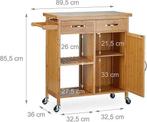 Chariot de cuisine en bambou | LIVRAISON GRATUITE, Neuf, -, -, Autres types