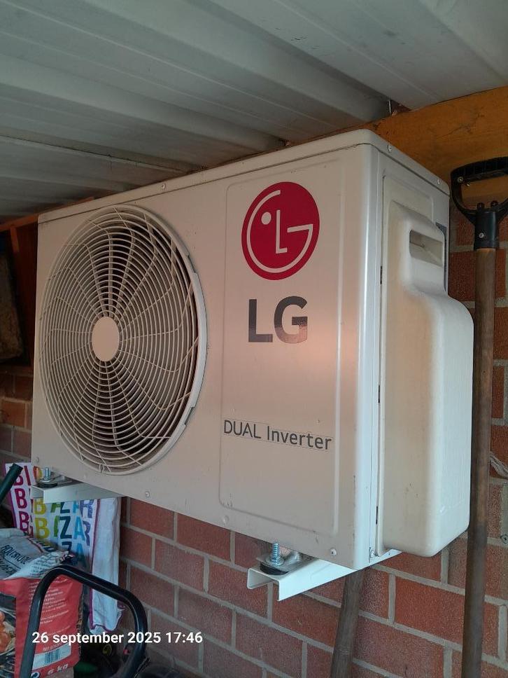 LG DUAL INVERTER AIRCO MET BUITENUNIT, Elektronische apparatuur, Airco's, Gebruikt, Wandairco, 60 tot 100 m³, 3 snelheden of meer