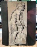 schilderij antieke academische studie Gr-Rom reliëf 1886, Ophalen of Verzenden