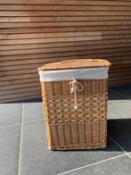 Gevlochten linnenmand, Huis en Inrichting, Badkamer | Badtextiel en Accessoires, Ophalen, Zo goed als nieuw, Bruin