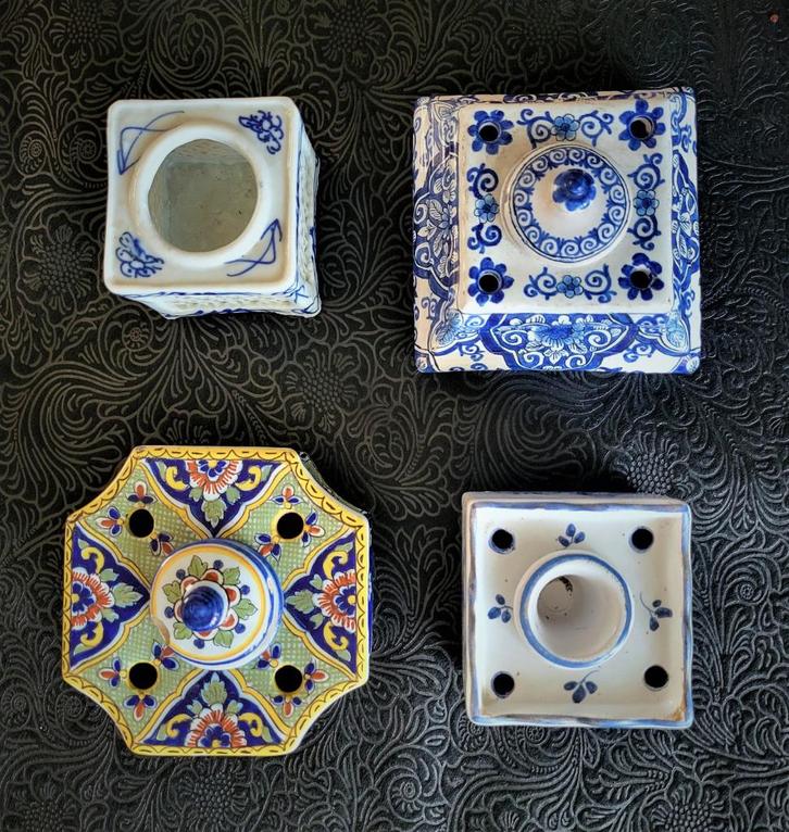 5 19e en 18e eeuwse inktpotten, Antiek en Kunst, Antiek | Kantoor en Zakelijk, Ophalen of Verzenden