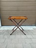 Mooie eenvoudige Britse butler-/Campagnetafel in mahoniehout, Ophalen of Verzenden, Gebruikt, Rechthoekig, Hout