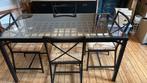 Table et ses 4 chaises IKEA, Maison & Meubles, Tables | Tables à manger, Enlèvement, Comme neuf, Verre