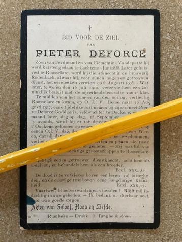 Dienstknecht Brouwerij RODENBACH Pieter Deforce Kachtem1838 beschikbaar voor biedingen
