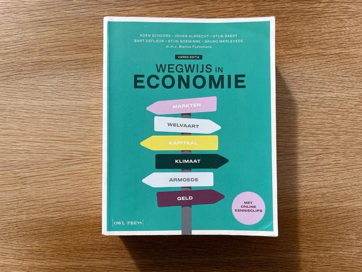 Wegwijs in economie  Koen Schoors Johan Albrecht Stijn Baert, Boeken, Studieboeken en Cursussen, Zo goed als nieuw, Hoger Onderwijs