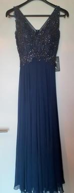 Volledig nieuwe donkerblauwe feestelijke jurk maat S, Taille 36 (S), Sous le genou, Enlèvement ou Envoi, Neuf
