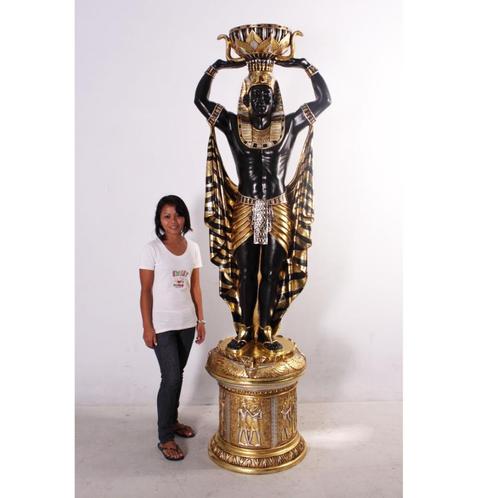Statue masculine égyptienne avec socle — Égypte Hauteur 236, Collections, Statues & Figurines, Neuf, Enlèvement ou Envoi