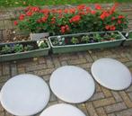 4 zilvergrijze ronde stoelzittingen, Huis en Inrichting, Stoelen, Ophalen of Verzenden, Gebruikt