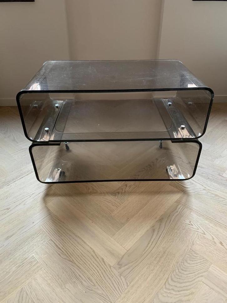 Vintage tv tafel / salontafel, Huis en Inrichting, Tafels | Salontafels, Gebruikt, 50 tot 75 cm, Minder dan 50 cm, 50 tot 100 cm