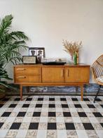 Vintage midcentury dressoir /platenspeler meubel/ retro kast, Comme neuf, 100 à 150 cm, 25 à 50 cm, Vintage