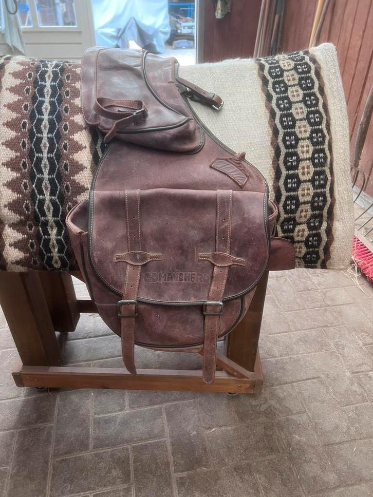Grote zadeltas zadeltassen met banaan Comancheros western, Dieren en Toebehoren, Paarden en Pony's | Hoofdstellen en Tuigage, Gebruikt