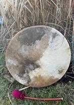 Sjamaan drum Hert ( perkament) 50 cm. met drumstok., Ophalen of Verzenden, Nieuw