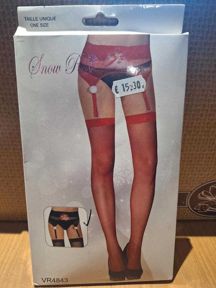Snow rose,kousen en jarretelgordel,one size,, Kleding | Dames, Leggings, Maillots en Panty's, Nieuw, Panty, Overige maten, Zwart