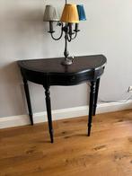 antiek schrijf tafeltje sidetable zwart, Huis en Inrichting, Ophalen, Gebruikt, 25 tot 50 cm, 50 tot 100 cm