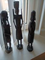 Afrikaanse beeldjes 3 stuks, Ophalen of Verzenden, Zo goed als nieuw