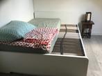 Tweepersoonsbed (incl. lattenbodem), Huis en Inrichting, Slaapkamer | Bedden, Ophalen, Wit, 140 cm, 200 cm