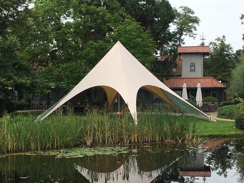 Starshade 13m (Startent 40) + 3 transparante zijzeilen, Tuin en Terras, Partytenten, Zo goed als nieuw, Stertent, 2 meter of meer